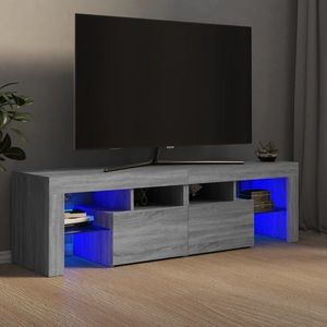 vidaXL Comodă TV cu lumini LED, gri sonoma, 140x36, 5x40 cm imagine