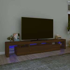 vidaXL Comodă TV cu lumini LED, stejar maro, 230x36, 5x40 cm imagine