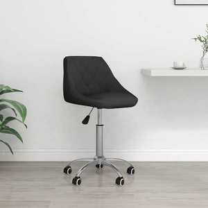 vidaXL Scaun de birou pivotant, negru, piele ecologică imagine
