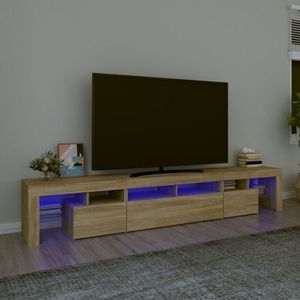 vidaXL Comodă TV cu lumini LED, stejar sonoma, 230x36, 5x40 cm imagine