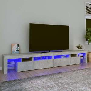 vidaXL Comodă TV cu lumini LED, gri beton, 260x36, 5x40cm imagine