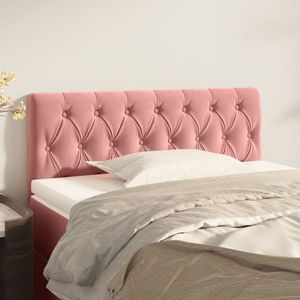 vidaXL Tăblie de pat, roz, 90x7x78/88 cm, catifea imagine