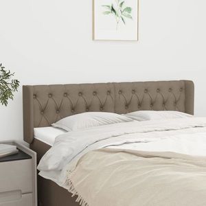 vidaXL Tăblie de pat cu aripioare gri taupe 163x16x78/88 cm textil imagine