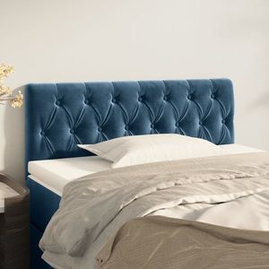 vidaXL Tăblie de pat, albastru închis, 100x7x78/88 cm, catifea imagine