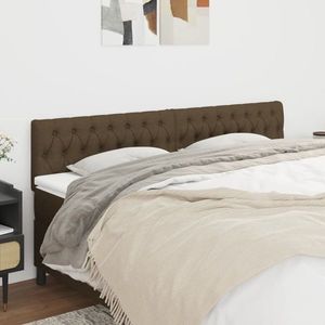 vidaXL Tăblii de pat, 2 buc, maro închis, 100x7x78/88 cm, textil imagine