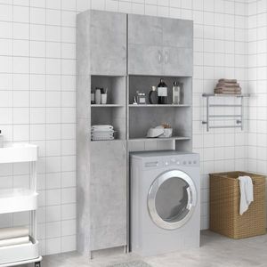 vidaXL Set dulap mașina de spălat, gri beton, PAL imagine