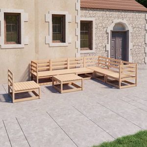 vidaXL Set mobilier de relaxare pentru grădină 8 piese lemn masiv pin imagine