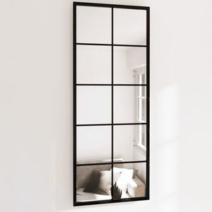 vidaXL Oglinzi de perete, 2 buc., negru, 100x40 cm, metal imagine