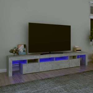 vidaXL Comodă TV cu lumini LED, gri beton, 230x36, 5x40cm imagine