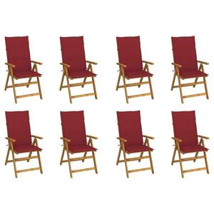 vidaXL Perne scaun de grădină, 2 buc., roșu vin, 100 x 50 x 3 cm imagine