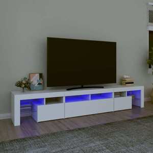 vidaXL Comode TV cu lumini LED, alb2，30x36, 5x40 imagine