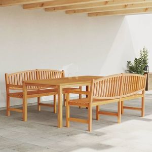 vidaXL Set mobilier pentru grădină, 3 piese, lemn masiv de tec imagine