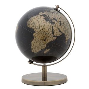 Glob pamantesc decorativ, Mauro Ferretti, 20x28 cm, plastic/fier, negru/bronz imagine