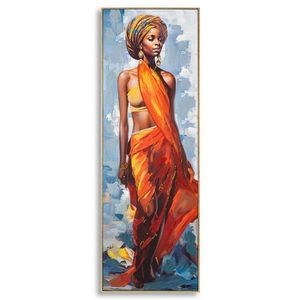Tablou decorativ Daphne -A, Mauro Ferretti, 52x152 cm, canvas pictat/lemn de brad, multicolor imagine