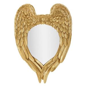 Oglinda decorativa Wings, Mauro Ferretti, 99x72 cm, fier/sticla, auriu imagine