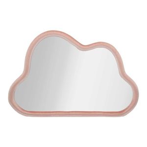 Oglinda decorativa Cloud, Mauro Ferretti, 90x60 cm, MDF/rama acoperita cu catifea, roz imagine