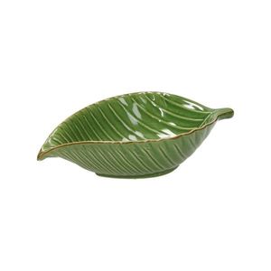 Bol pentru servire, Leaf Shaped, Tognana, 27x14x4 cm, ceramica glazurata, verde imagine