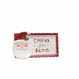 Platou pentru biscuiti, Tognana, Holly Jolly Christmas, 29 x 17 x 3 cm, dolomit, multicolor imagine
