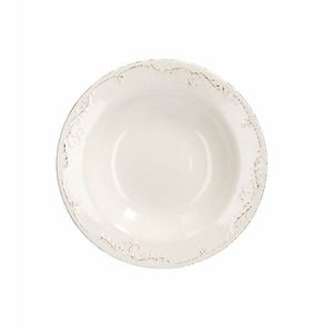 Farfurie adanca, Tognana, Shabby Siena, 23 cm Ø, ceramica, alb imagine