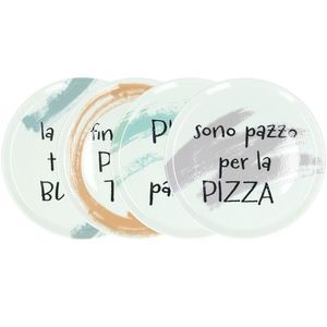 Set 4 platouri pizza Cinzia V2, Andrea Fontebasso, 33 cm, portelan, multicolor imagine
