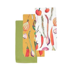 Set 3 prosoape pentru bucatarie Ortolana, Andrea Fontebasso, 50x70 cm, bumbac, multicolor imagine
