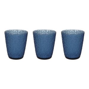 Set 3 pahare Davor, Tognana Porcellane, 280 ml, sticla, albastru imagine