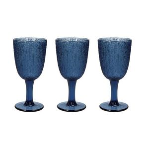 Set 3 pahare Davor, Tognana Porcellane, 250 ml, sticla, albastru imagine