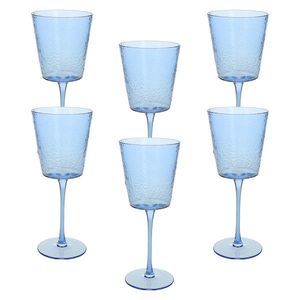 Set 6 pahare Alice, Andrea Fontebasso, 370 ml, sticla, albastru imagine