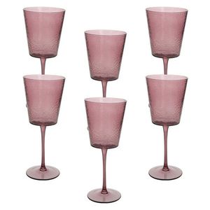 Set 6 pahare Alice, Andrea Fontebasso, 370 ml, sticla, roz imagine