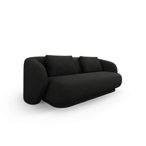 Canapea 2 locuri, Camden, Cosmopolitan Design, 169x102x72 cm, tesatura chenille, negru imagine