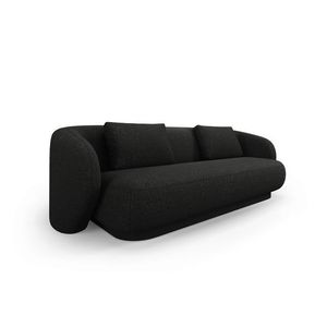 Canapea 3 locuri, Camden, Cosmopolitan Design, 204x102x72 cm, tesatura chenille, negru imagine