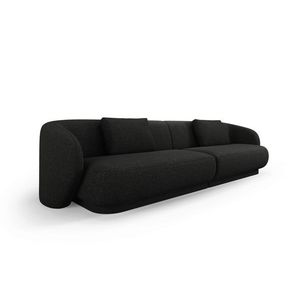 Canapea 4 locuri, Camden, Cosmopolitan Design, 304x102x72 cm, tesatura chenille, negru imagine