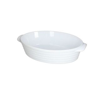 Tava de copt Pl-Cook Rings, Tognana Porcellane, 34x22x8.5 cm, ceramica, alb imagine