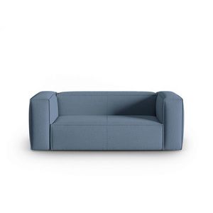 Canapea 2 locuri, Mackay, Cosmopolitan Design, 150x94x73 cm, catifea tricotata, albastru jeans imagine
