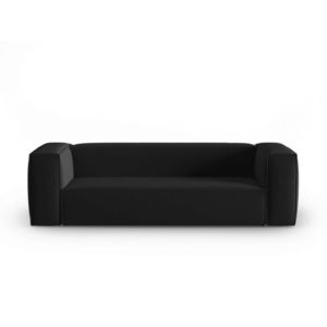 Canapea 4 locuri, Mackay, Cosmopolitan Design, 230x94x73 cm, catifea, negru imagine