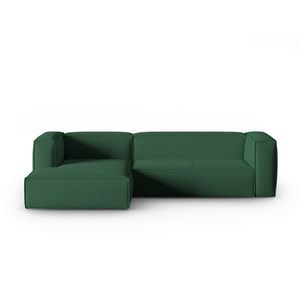Coltar stanga 4 locuri, Mackay, Cosmopolitan Design, 282x166x73 cm, catifea tricotata, verde imagine