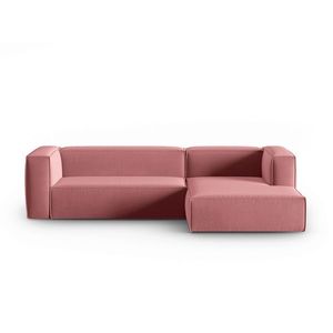 Coltar dreapta 4 locuri, Mackay, Cosmopolitan Design, 282x166x73 cm, catifea, roz somon imagine