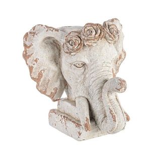 Vaza / Ghiveci de exterior Elephant Head, Bizzotto, 48 x 38 x 43 cm, magneziu imagine