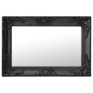 vidaXL Oglindă de perete în stil baroc, negru, 60 x 40 cm imagine