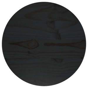 vidaXL Blat de masă, negru, Ø30x2, 5 cm, lemn masiv de pin imagine