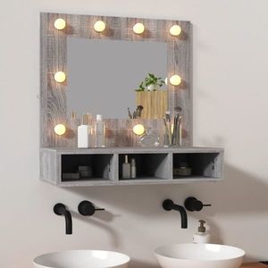 vidaXL Dulap cu oglindă și LED, alb, 60x31, 5x62 cm imagine