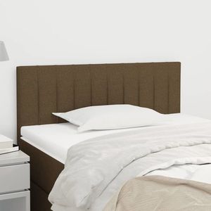 vidaXL Tăblie de pat, maro închis, 80x5x78/88 cm, textil imagine