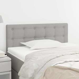 vidaXL Tăblie de pat, gri deschis, 100x5x78/88 cm, textil imagine