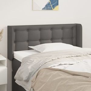 vidaXL Tăblie de pat cu aripioare gri 83x16x78/88 cm piele ecologică imagine