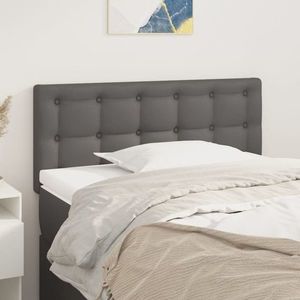 vidaXL Tăblie de pat, gri, 80x5x78/88 cm, piele ecologică imagine