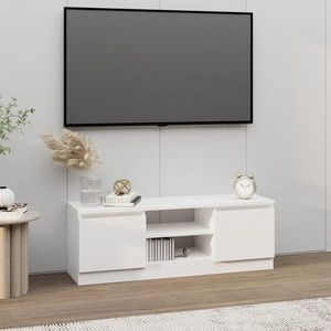 vidaXL Comodă TV cu ușă, alb, 102x30x36 cm imagine