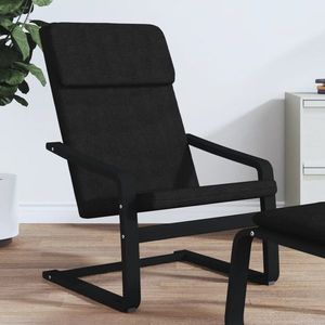 vidaXL Scaun de relaxare, negru, material textil imagine