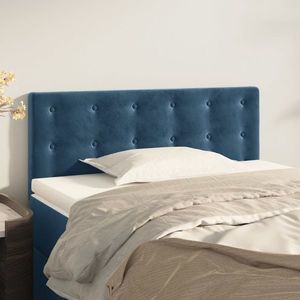 vidaXL Tăblie de pat, albastru închis, 100x5x78/88 cm, catifea imagine