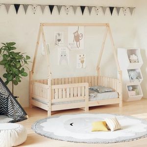 vidaXL Cadru de pat pentru copii, 70 x 140 cm, lemn masiv de pin imagine