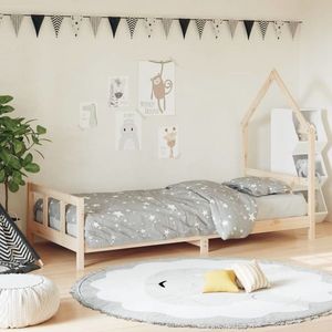 vidaXL Cadru de pat pentru copii, 90x190 cm, lemn masiv de pin imagine